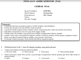 Contoh Soal Penjaskes Kelas 9 Semester 1 Beserta Kunci Jawabannya Ilmusosial Id