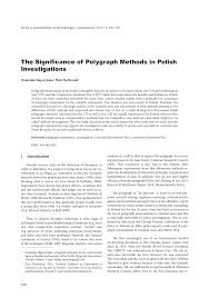 pdf the significance of polygraph methods in polish