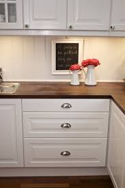 Dark Brown Butcher Block And White Cabinets Home Remodeling Diy Home Kitchens Kitchen Redo