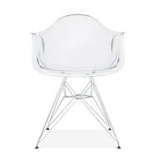 Plata D Cor Import Inc Acrylic Bucket With Crhome Legs Clear Acrylic Dining Chairs Dining Chairs Acrylic Furniture