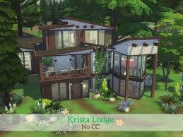 Krista Lodge By Madabb13 At Tsr Via Sims 4 Updates Sims 4 Houses Sims Building Sims 4 Modern House