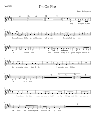 What does bruce springsteen's song i'm on fire mean? I M On Fire Lyrics Sheet Music For Piano Solo Musescore Com