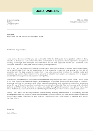 Well, even if it is a formality this is one aspect that you would want well covered from the beginning. Orthopedic Nurse Cover Letter Sample Kickresume