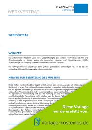 Auf diesen seiten findest du viele informationen zur englischen sprache. Werkvertrag Muster Kostenlose Vorlage Zum Download