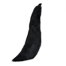 PAWSTAR Full Wolf Tail - Black Furry Cosplay Halloween Costume kitty  [BK]3600 | eBay