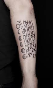 You can download and print it from your computer for free!! Blackwork Birch Trees And Moon Phases By Ben Licata Tattoonow