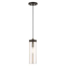 Livex Lighting Art Glass Mini Pendants 1 Light Bronze Mini Pendant 41227 07 The Home Depot