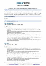 Pipe Fitter Resume Samples Qwikresume