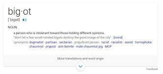 Meaning of male chauvinist pig and definition of male chauvinist pig. Hutch En Twitter I Didn T Mean To Insult Was More Focused On The Last Part Of The Definition Let S Challenge The Definition Of Bigotry For A Minute As It Seems You Share