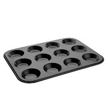 Commercial muffin & biscuit pans 22 cooling racks, icing grates 6 loaf & bread baking pans 21 pie pans & pie cut markers 8 pizza pans, trays & screens 76 roasting, baking pans 7 sheet pans 31. Vogue Carbon Steel Non Stick Mini Muffin Tray 12 Cup Gd013 Buy Online At Nisbets