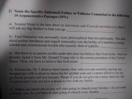 Check spelling or type a new query. 2 Name The Specific Informal Fallacy Or Fallaci Chegg Com