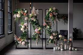 Kittelberger Florist Rochester Wedding Event Flowers Wedding Backdrop Design Wedding Stage Decorations Hanging Flowers Wedding