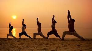 Yoga sequence warm light