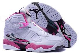 Womens Air Jordan 8 White Pink Shoes Nike Jordans Women Womens Jordans Nike Shoes Jordans
