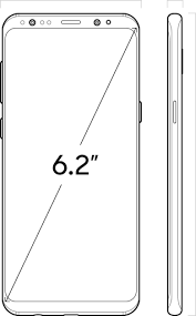 Illustration Of Galaxy S8 Showing Screen Dimension Galaxy S8 Galaxy Samsung Galaxy