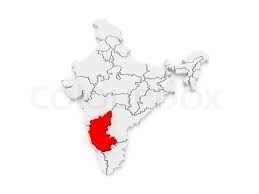 Districts in karnataka, india browse alphabetical list of all districts in karnataka. Map Of Karnataka India 3d Stock Image Colourbox
