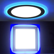 t sunrise 3w 6w 12w 18w double color white blue led lights round panel light square led down light ceiling l led down lights down lights ceiling ceiling lights