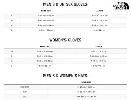 Size Chart North Face