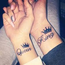 Both the tattoos are done in black ink with additional effect using grey. 45 Best King And Queen Tattoos Cool Design Ideas 2021 Guide