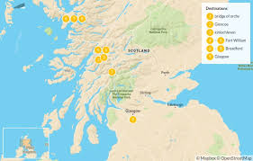 Map showing the major cities and roads of the highland council, scotland (uk). Scotland Travel Maps Maps To Help You Plan Your Scotland Vacation Kimkim