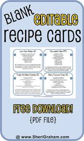 If you're giving away home baking… Blank Editable Recipe Cards 1 2 4 Card Versions Free Download Sheri Graham Helping You Live With Intention And Purpose Recipe Cards Template Recipe Cards Printable Free Printable Recipe Cards