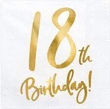 Read the rules before posting 20 Servietten Zum 18 Geburtstag In Weiss Gold Foliert