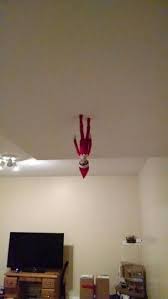 A Little Christmas Magic For Our Elf On The Shelf He Is Walking On The Ceiling Elf Elf On The Shelf Elf On The Self