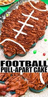 How To Make Football Cupcake Cake Recipe Celebrate The Super Bowl By Throwing A Fun Football Party This Dessert Tab In 2020 Football Cupcake Cakes Cupcake Cakes Food