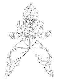 Vegeta coloring pages for kids. Vegito Lineart By Thebl On Deviantart