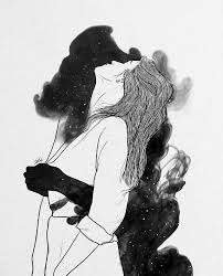 The Peaceful Soul Art Galaxy Love Black White Stars Space Universe Artwork Night Warm Beautiful Artistic Sky Beauty Painting Drawing Feeling