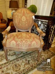 Bernhardt Shield Back Arm Chair In Rust And Cream Measures 31 29 42 Chair Armchair Bernhardt