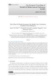 1) people think that the company is planning to set up a new production line. Pdf The Effect Of Health Insurance On Health Care Utilization Evidence From Malaysia