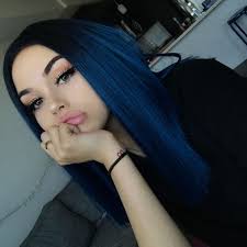 I want to dye my natural hair that color. 79 Dark Blue Hair Color For Ombre Teal Koees Blog Cool Hair Color Hair Dye Colors Midnight Blue Hair