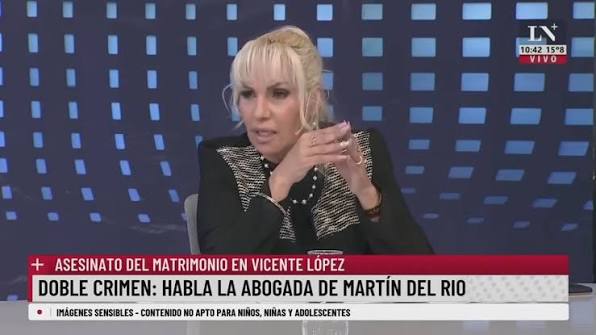 ⚖️ Mónica Chirivin, abogada de Martín del Rio, acusado del doble crimen en  Vicente López, dialogó con Luis Novaresio y Gustavo Carabajal en  #BuenDíaNación. , 💬 "A la hora del crimen estaba en su casa ...
