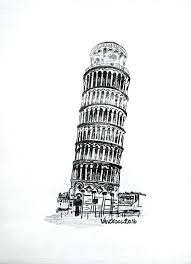 Leaning Tower Of Pisa Realism Realistic Graphite Pencil Leaning Tower Of Pisa Pisa Tower
