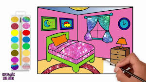 كيفية رسم غرفة نوم خطوة بخطوة للأطفال How To Draw A Bedroom Step By Step For Kids Youtube
