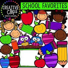Huge Freebie School Favorites Creative Clips Digital Clipart Free Teaching Resources Clip Art Clip Art Freebies