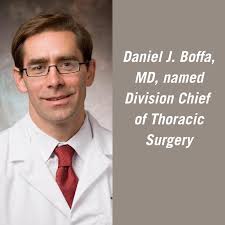 The Department of Surgery has announced Dr. Daniel Boffa as the new  Division Chief for the Division of Thoracic Surgery. In his new role, Dr.  Boffa will be responsible for managing the