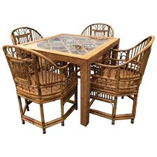 Buydirect can help you find multiples results within seconds. Vintage Rattan Bamboo Game Dining Table And Four Chairs Brighton Style At 1stdibs