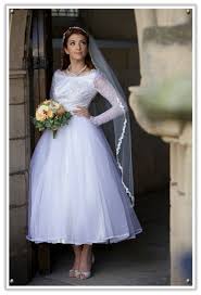 Veiledhaven Com Tea Length Wedding Dress Organza Bridal Ballerina Wedding Dress