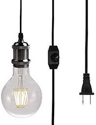 Dimmable Plug In Pendant Lighting E26 Vintage Edison Industrial Hanging Light Fixture With On Of In 2020 Plug In Pendant Light Industrial Hanging Lights Hanging Lights