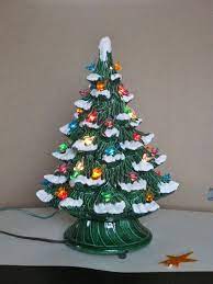 Vintage Ceramic Christmas Tree Electric Plastic Bird Bulbs Etsy Ceramic Christmas Trees Vintage Ceramic Christmas Tree Christmas Decorations