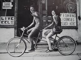 Springsteen On A Tandem Fiets Fietsen Vintage