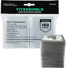 Gaming card sleeve manufacturing is a fairly complex process consisting of a number of stages. Amazon Com Titanshield 150 Sleeves Clear Standard Size Board Game And Matte Trading Card Sleeves Deck Protector For Magic The Gathering Mtg Pokemon Baseball Collection Dropmix Everything Else