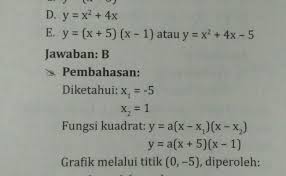 Contoh Soal Fungsi Kuadrat Dan Grafiknya Brainly Soal Sd Cute766
