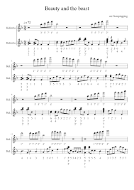 Click the link to download the pdf file. Beauty And The Beast For 21 Keys Kalimba Sheet Music For Kalimba Solo Musescore Com