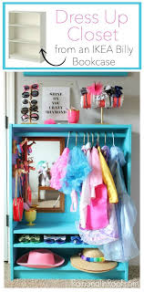 Dress Up Closet Easy Diy Dress Up Storage From A Bookcase Dress Up Closet Dress Up Storage Ikea Billy Bookcase Hack