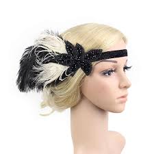 Come checkout the vintage updo and watch the easy to follow video tutorial! Hair Accessories Black Rhinestone Beaded Sequin Hair Band 1920s Vintage Gatsby Party Headpiece Women Flapper Feather Headband Women S Hair Accessories Aliexpress