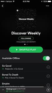 Spotify App Discover Weekly Playlist Spotify Playlist Spotify Hacks
