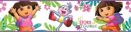 RoomMates RMK1417BCS Dora the Explorer Peel and Stick Border, Wall Stickers  & Murals